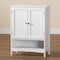Baxton Studio Jaela Modern and Contemporary White Finished Wood 2-Door Bathroom Storage Cabinet 182-11338-Zoro - alternate 2